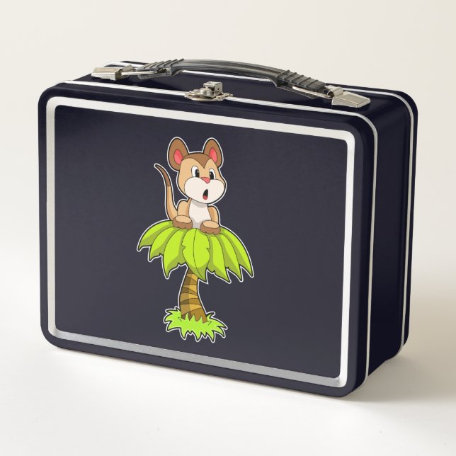Meerkat with Tree Metal Lunch Box (Front)