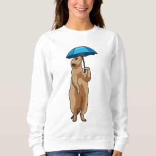 Meerkat with Umbrella Sweatshirt