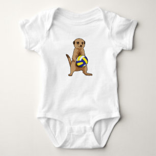 Meerkat with Volleyball Baby Bodysuit