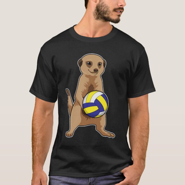 Meerkat with Volleyball T-Shirt (Front)