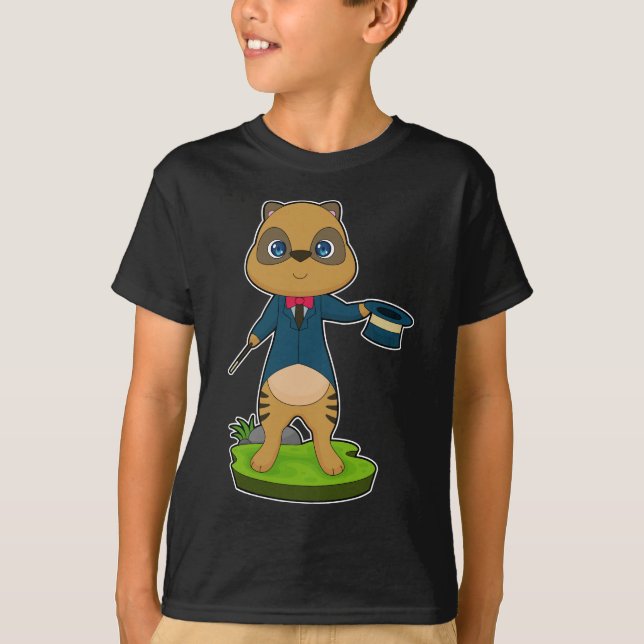 Meerkat Wizard Magic wand T-Shirt (Front)