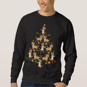 Meerkat Xmas Tree Gift Santa Hat Meerkat Christmas Sweatshirt