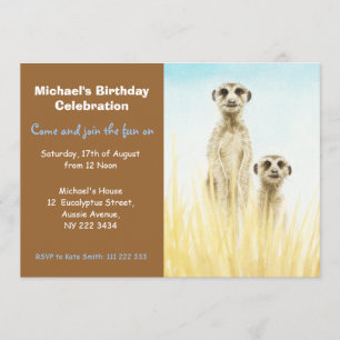 Meerkats Birthday Party Invitation