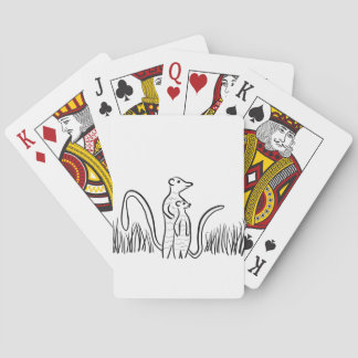 Meerkats Playing Cards