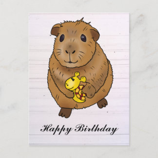 Meerschweinchen und Schnecke Holiday Postcard