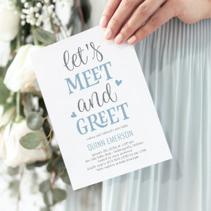 Meet and Greet Boy Baby Shower Invitation