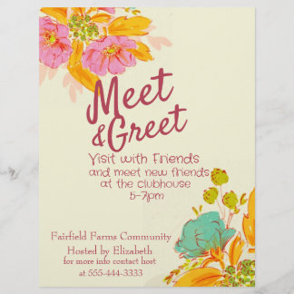 Meet and Greet Invitation Announcement Flyer