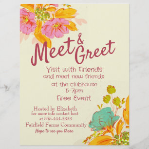 Meet and Greet Invitation Announcement Flyer