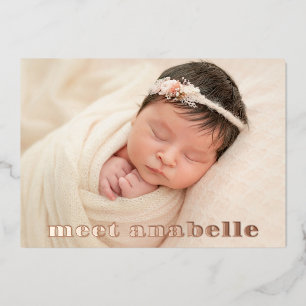 Meet Baby Photo Collage Rose Gold