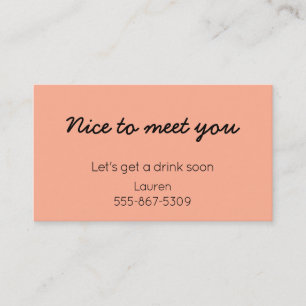 Meet Cute - Dating "Call Me" Card