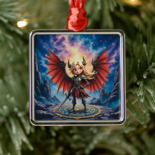 Meet Emberlyn — the Smiling Chaos Guardian Metal Tree Decoration