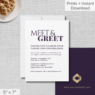 Meet & Greet Business Networking Purple Invitation