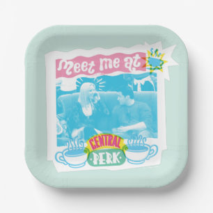 Meet Me at Central Perk Neon Graphic Paper Plate