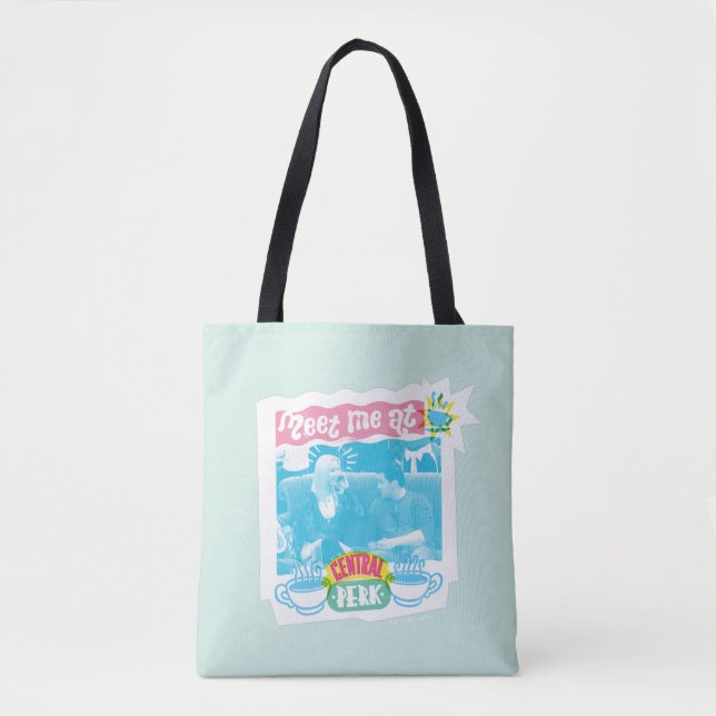 Meet Me at Central Perk Neon Graphic Tote Bag (Front)