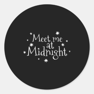 Meet Me At Midnight New Year 2026 Romantic Countdo Classic Round Sticker
