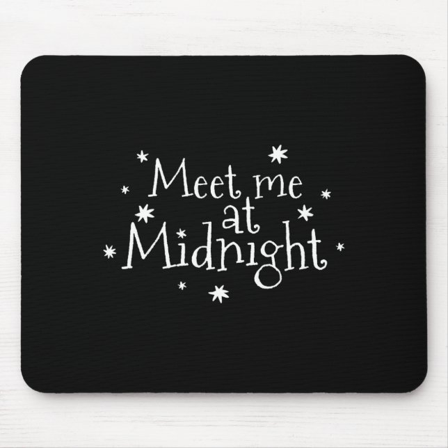 Meet Me At Midnight New Year 2026 Romantic Countdo Mouse Mat (Front)