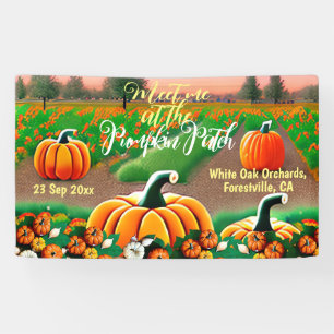 Meet Me at Pumpkin Patch Fall Colours Pumpkins Far Banner