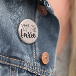 Meet Me at the Barre | Blush Pink Ballet 6 Cm Round Badge<br><div class="desc">Show off your passion for ballet or barre workouts with this cute button. Design features "Meet Me at the Barre" in black typography on a pale blush pink background.</div>