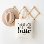 Meet Me at the Barre | Personalised Ballet Tote Bag<br><div class="desc">Can't get enough of those barre workouts? Carry your workout or dance essentials in this cute tote. Design features "Meet Me at the Barre" in black mixed typography styles. Use the optional personalisation field to add a name,  monogram or message of your choice.</div>