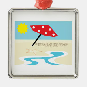 Meet Me At The Beach Metal Tree Decoration