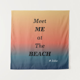 Meet Me At The Beach Summer Beach Sunrise Color Tapestry