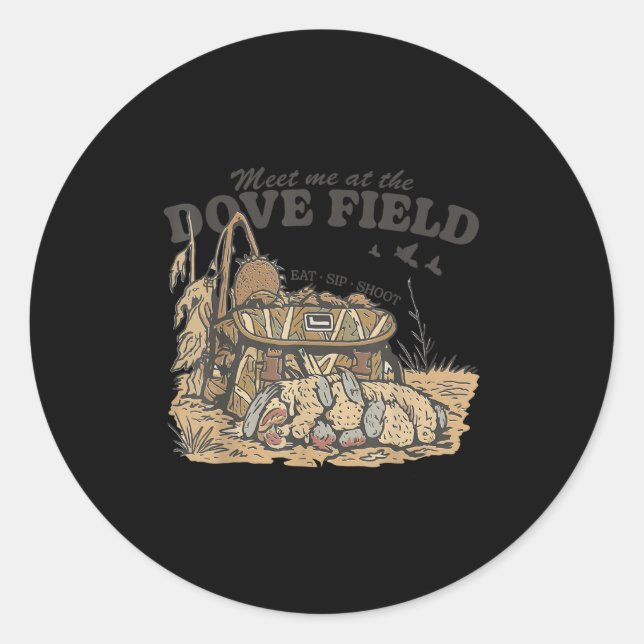 Meet Me At The Dove Field Dove Hunting Camo Bag Hu Classic Round Sticker (Front)