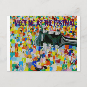 Meet me at the festival postcard