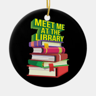 Meet Me At The Library Ceramic Tree Decoration
