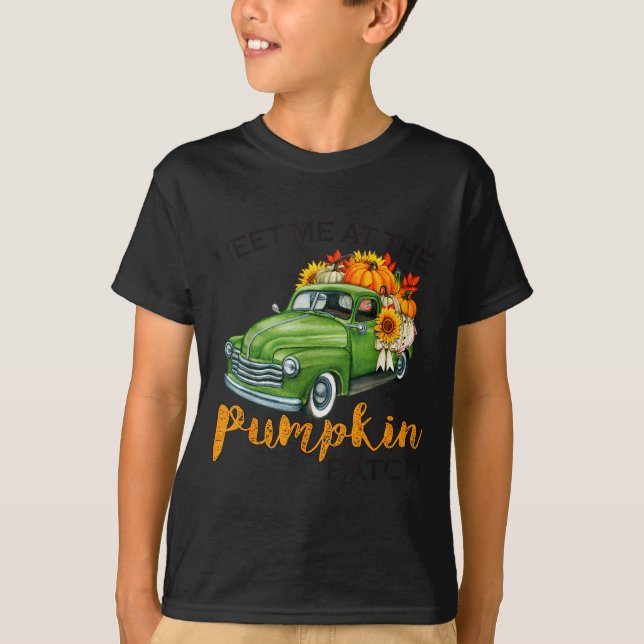 Meet Me At The Pumpkin Patch Ckup Fall Thanksgivin T-Shirt (Front)