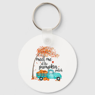 Meet Me At The Pumpkin Patch Halloween Vintage Tru Key Ring