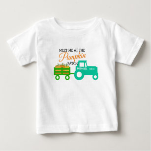 Meet Me at The Pumpkin Patch Letter Print kids Baby T-Shirt