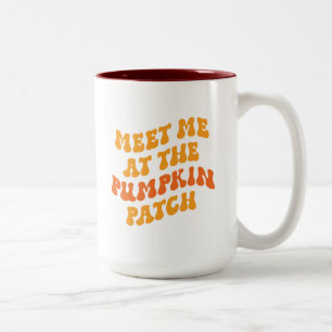 Meet Me At The Pumpkin Patch Two-Tone Coffee Mug