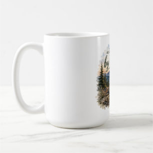 Meet Me by the Fire Mountain Campfire Sunset Coffee Mug