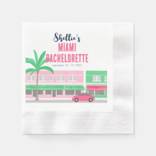 Meet Me in Miami Bachelorette Napkin