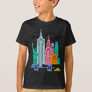 Meet Me In New York - Cute Us State Travel Retro D T-Shirt
