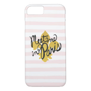 Meet Me in Paris Black and Gold iPhone 8/7 Case