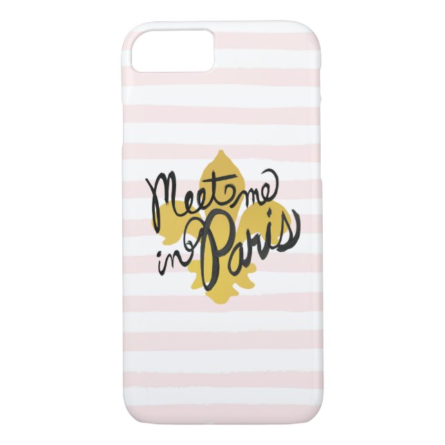 Meet Me in Paris Black and Gold Case-Mate iPhone Case (Back)