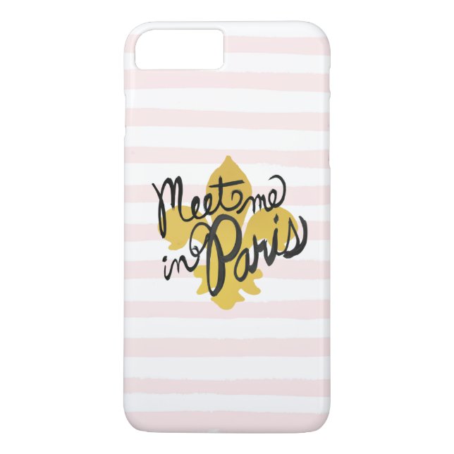 Meet Me in Paris Black and Gold Case-Mate iPhone Case (Back)