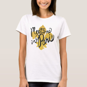 Meet Me in Paris Black and Gold T-Shirt