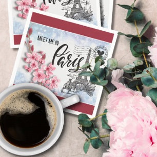 Meet Me in Paris Cocktail Napkin