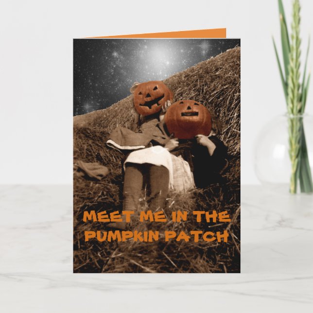 MEET ME IN PUMPKIN PATCH FOR ROLL IN HAY BY STARS CARD (Front)