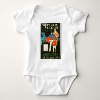 Meet Me In St Louis Vintage Travel Poster Baby Bodysuit