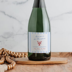 Meet Me in The Hamptons Bachelorette Sparkling Wine Label