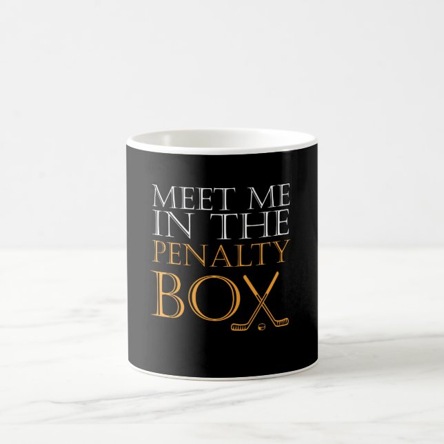 Meet Me In The Penalty Box Hockey Love Coffee Mug (Center)
