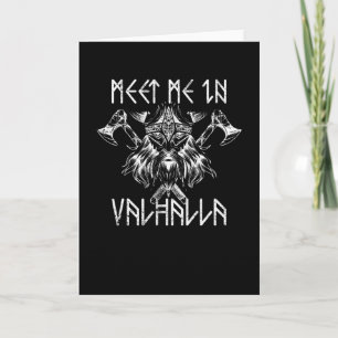 Meet Me In Valhalla Nordic Shirt Runes Vikings Card