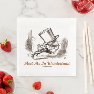Meet Me In Wonderland Mad Hatter Running Napkin