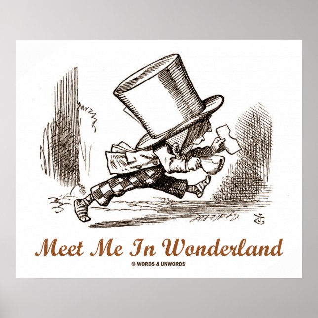 Meet Me In Wonderland Mad Hatter Running Poster (Front)