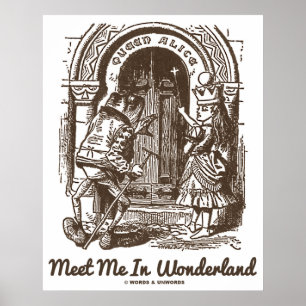 Meet Me In Wonderland Queen Alice Frog Doorway Poster