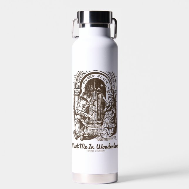 Meet Me In Wonderland Queen Alice Frog Doorway Water Bottle (Front)