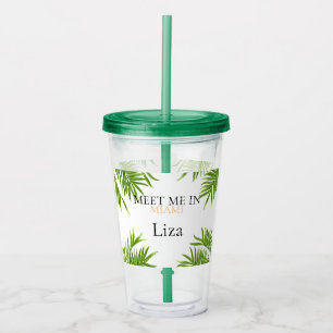 Meet Me Miami Bachelorette Party Acrylic Tumbler